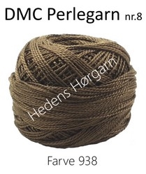 DMC Perlegarn nr. 8 farve 938 mørk brun